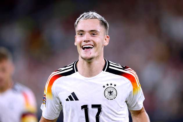 WIRTZ Florian Team Germany cheers after his goal for the 3 0 UEFA Nations League 2025 match Germany Hungary 5 0 on 07 09 2024 in Duesseldorf DFL REGULATIONS PROHIBIT ANY USE OF PHOTOGRAPHS as IMAGE SEQUENCES and or QUASI VIDEO Copyright: xLacixPerenyix