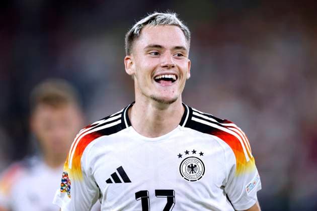 WIRTZ Florian Team Germany cheers after his goal for the 3 0 UEFA Nations League 2025 match Germany Hungary 5 0 on 07 09 2024 in Duesseldorf DFL REGULATIONS PROHIBIT ANY USE OF PHOTOGRAPHS as IMAGE SEQUENCES and or QUASI VIDEO Copyright: xLacixPerenyix
