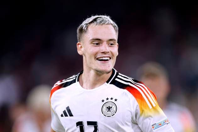 WIRTZ Florian Team Germany cheers after his goal for the 3 0 UEFA Nations League 2025 match Germany Hungary 5 0 on 07 09 2024 in Duesseldorf DFL REGULATIONS PROHIBIT ANY USE OF PHOTOGRAPHS as IMAGE SEQUENCES and or QUASI VIDEO Copyright: xLacixPerenyix