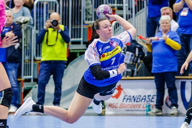 Diana Doegg Magnusdottir HSG Blomberg Lippe, 07 in goal throw GER, HSG Blomberg Lippe vs TuS Metzingen, Handball, 1 Bundesliga Women, Matchday 4, Season 2024 2025, 09 10 2024 GER, HSG Blomberg Lippe vs TuS Metzingen, Handball, 1 Bundesliga Women, Matchday 4, Season 2024 2025, 09 10 2024 Blomberg Copyright: xEibner-Pressefotox xJanxRollingerx EP_JSK