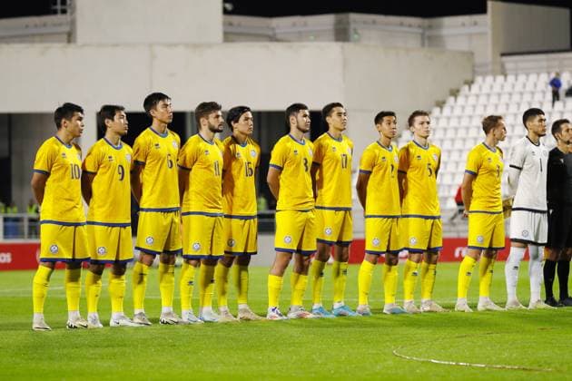 U21, U 21 Kazakhstan team group, Mannschaftsbild, Totale line-up (KAZ), OCTOBER 10, 2024 - Football Soccer : UEFA Under-21 Championship qualifying round match between U21 Spain 4-3 U21 Kazakhstan at the Estadio Municipal de La Linea de Concepcion in La Linea de la Concepcion, Spain. Noxthirdxpartyxsales (269575084)