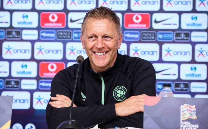 Republic of Ireland press conference, PK, Pressekonferenz Georgios Karaiskakis Stadium, Athens, Greece 12 10 2024 Head Coach Heimir Hallgrimsson Heimir Hallgrimsson 12 10 2024  Copyright: x INPHO InTime DimitrisxBirntachasx BHX_9670