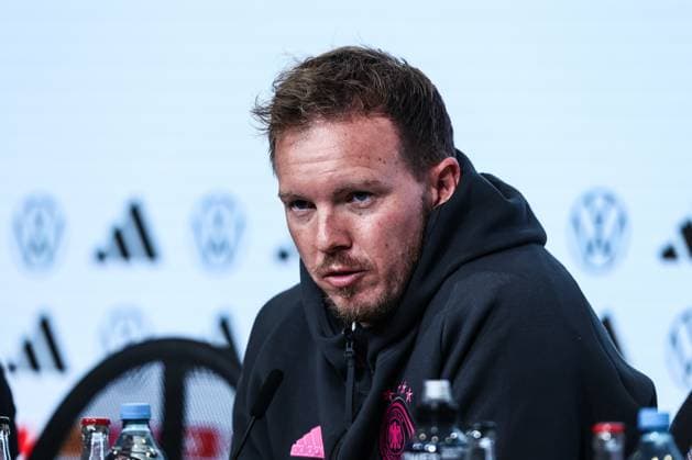Sport, Football, UEFA Nations League Season 2024 2025 Group A3 Matchday 4 Final press conference Germany before the match against the Netherlands 13 10 2024, Allianz Arena Munich Julian Nagelsmann Coach Germany Munich Allianz Arena Bayern Germany