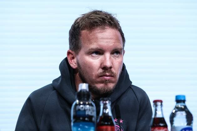 Sport, Football, UEFA Nations League Season 2024 2025 Group A3 Matchday 4 Final press conference Germany before the match against the Netherlands 13 10 2024, Allianz Arena Munich Julian Nagelsmann Coach Germany Munich Allianz Arena Bayern Germany