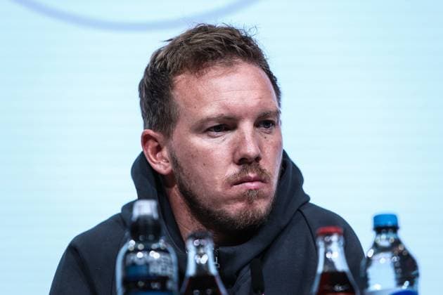 Sport, Football, UEFA Nations League Season 2024 2025 Group A3 Matchday 4 Final press conference Germany before the match against the Netherlands 13 10 2024, Allianz Arena Munich Julian Nagelsmann Coach Germany Munich Allianz Arena Bayern Germany