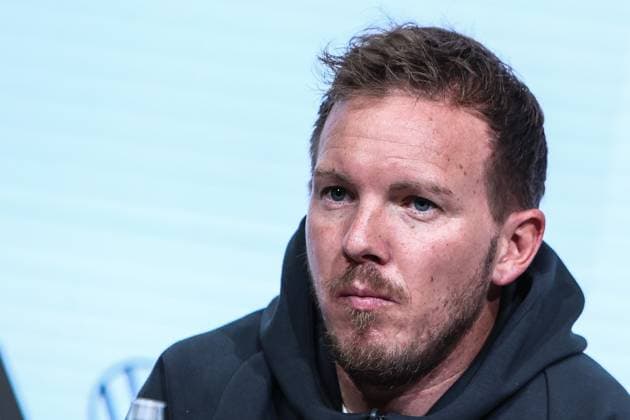 Sport, Football, UEFA Nations League Season 2024 2025 Group A3 Matchday 4 Final press conference Germany before the match against the Netherlands 13 10 2024, Allianz Arena Munich Julian Nagelsmann Coach Germany Munich Allianz Arena Bayern Germany