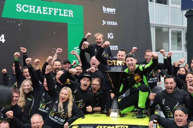 Mirko Bortolotti ITA SSR Performance Lamborghini Huracan GT3 Evo2 becomes DTM Champion 2024 at the DTM round at the Hockenheimring Copyright Thomas Pakusch