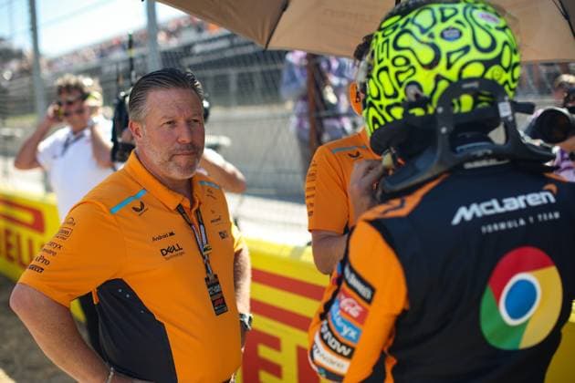 BROWN Zak (usa), CEO of of McLaren Racing, portrait NORRIS Lando (gbr), McLaren F1 Team MCL38, portrait during the Formula 1 Pirelli United States Grand Prix 2024, 19th round of the 2024 Formula One World Championship, WM, Weltmeisterschaft from October 18 to 20, 2024 on the Circuit of the Americas, in Austin, United States of America - F1 - US GRAND PRIX 2024 DPPI Panoramic 241020_R19_USA_DP_XB3_8537