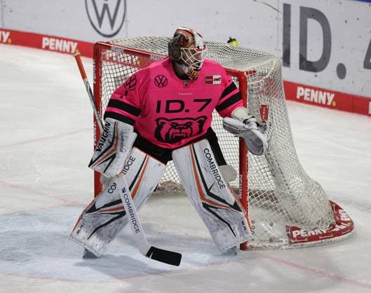 Dustin Strahlmeier Grizzlys Wolfsburg Ice Hockey, DEL, Penny DEL, Men, Men, Season 2024 2025 Grizzlys Wolfsburg vs Adler Mannheim, 4 6