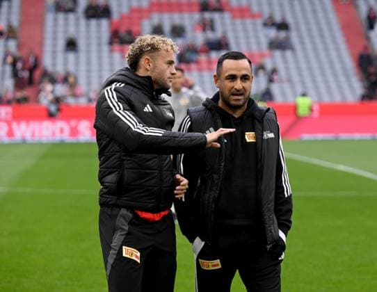 Soccer, Men, Season 2024 2025, 1 Bundesliga 9 Matchday , FC Bayern München 1 FC Union Berlin 3 0 , v l Benedict Hollerbach 1 FC Union , Co Coach Babak Keyhanfar 1 FC Union Berlin , 02 11 2024, Copyright: xMatthiasxKochx
