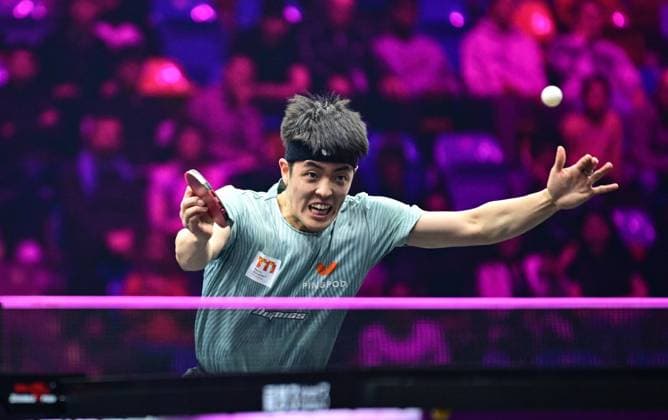 Qiu Dang GER WTT Champions Frankfurt 2024 11 6 0554 WTT Champions Frankfurt, 1 round Best 32 Dang Qiu, Germany, Borussia Düsseldorf, European Champion 2022 and Macau Champions Finalist 2025, loses in the round of 16 to LIN Yun Ju, Taiwan, the winner of the WTT Champions Frankfurt 2023 Frankfurt Süwag Energie ARENA, former Ballsporthalle Frankfurt Germany, Germany