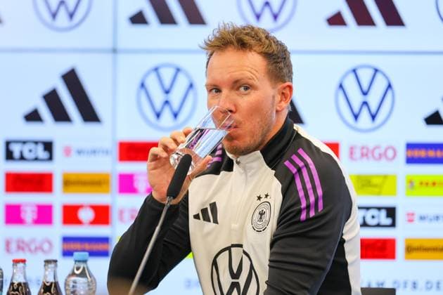 Football, national coach Julian Nagelsmann speaks at the kick-off press conference on Frankfurt am Main, 11 11 2024 at the DFB Campus Frankfurt am Main DFB Campus Hessen Germany