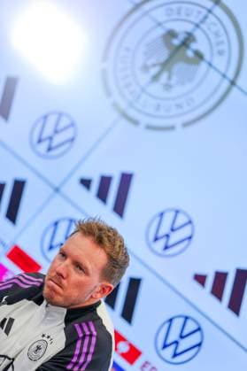 Football, national coach Julian Nagelsmann speaks at the kick-off press conference on Frankfurt am Main, 11 11 2024 at the DFB Campus Frankfurt am Main DFB Campus Hessen Germany