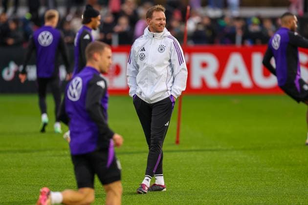 Soccer, national coach Julian Nagelsmann, training of the German national soccer team on Frankfurt am Main, 11 11 2024 at the DFB Campus Frankfurt am Main DFB Campus Hessen Germany