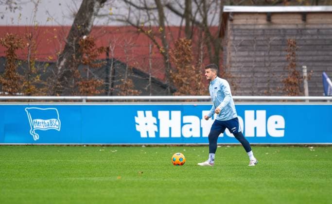 Football, Men, Season 2024 25, 2 Bundesliga, Hertha BSC, Training, Diego Demme Hertha BSC , 15 11 2024, Copyright: xSebastianxRäppold MatthiasxKochx