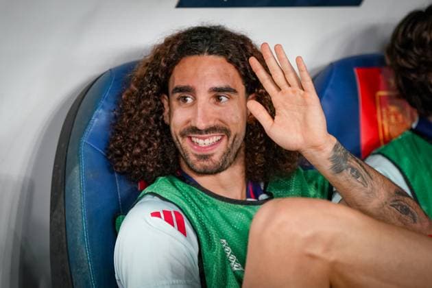 Football UEFA Nations League 2024 2025, Matchday 6, Spain vs Switzerland Heliodoro Rodriguez Lopez Santa Cruz de Tenerife Marc Cucurella Marc Cucurulla Spain, 17 Copyright: xJOERANxSTEINSIEKx