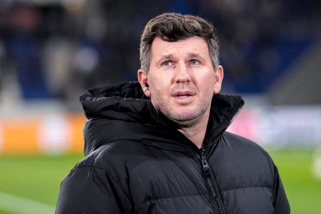 Andreas Schicker Managing Director Sport, Hoffenheim , single image, single photo, action, action, 12 12 2024, Sinsheim Germany , Football, UEFA Europa League, group stage, TSG 1899 Hoffenheim FCSB Bucharest, REGULATIONS PROHIBIT ANY USE OF PHOTOGRAPHS AS IMAGE SEQUENCES AND OR QUASI VIDEO xozx