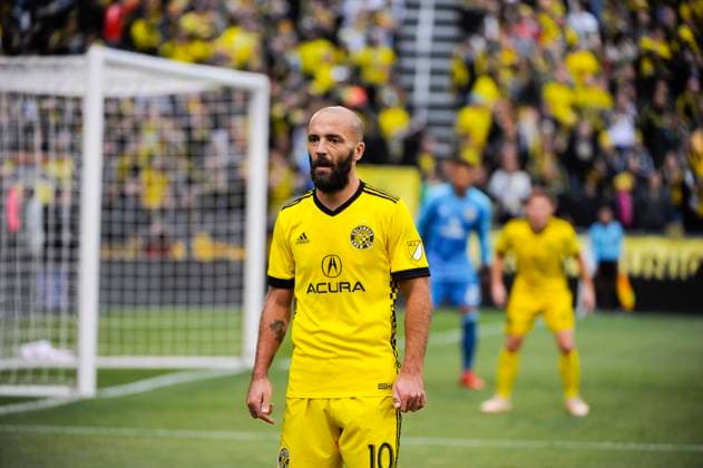 MLS, Fussball Herren, USA 2018: Red Bulls vs Crew SC NOV 4 Sunday, November 04, 2018: Columbus Crew SC forward Federico Higuain (10) in the second half of the match between New York Red Bulls and Columbus Crew SC in the Conference Semi-finals Leg 1 of 2 at MAPFRE Stadium, in Columbus OH. ..Mandatory Photo Credit: Dorn Byg Cal Media. ..Columbus Crew SC 1 - New York Red Bulls 0 Columbus OH United States of America EDITORIAL USE ONLY Copyright: xx ZUMA-20181104_zaf_c04_339.jpg DornxBygx csmphototwo456708