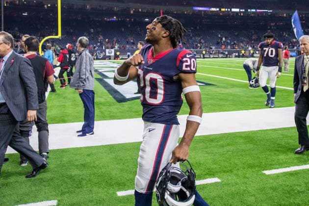 NFL, American Football Herren, USA 2018: Titans vs Texans NOV 26 November 26, 2018: Houston Texans strong safety Justin Reid (20) leaves the field after an NFL football game between the Tennessee Titans and the Houston Texans at NRG Stadium in Houston, TX. The Texans won the game 34 to 17...Trask Smith CSM Houston TX U.S. EDITORIAL USE ONLY Copyright: xx ZUMA-20181126_zaf_c04_327.jpg TraskxSmithx csmphototwo467660