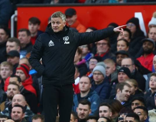 Manchester United, ManU v Brighton and Hove Albion - Premier League - Old Trafford November 10, 2019, Manchester, United Kingdom: Ole Gunnar Solskjaer manager of Manchester United reacts on the touchline during the Premier League match at Old Trafford, Manchester. Picture date: 10th November 2019. Picture credit should read: Phil Oldham Sportimage Manchester United Kingdom EDITORIAL USE ONLY Copyright: xx ZUMA-20191110_zaf_si1_035.jpg PhilxOldhamx csmphototwo609156