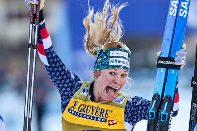 Tour de Ski cross country skiing 2024 25 Toblach, Italy 20241228 USA s Jessie Diggins during the World Cup cross country sprint finals at The Nordic Arena in Toblach during the Tour De Ski Photo Geir Olsen NTB Toblach Italy EDITORIAL USE ONLY RESTRICTED USE FOR BETTING COMPANIES  Copyright: xGeirxOlsenx xNTBx