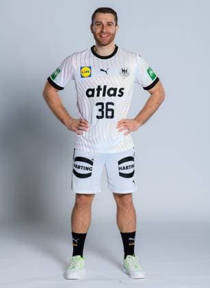 Grosswallstadt Handball DHB Germany Photo shoot Lukas Mertens Germany Grosswallstadt Sporthotel Bayern Germany