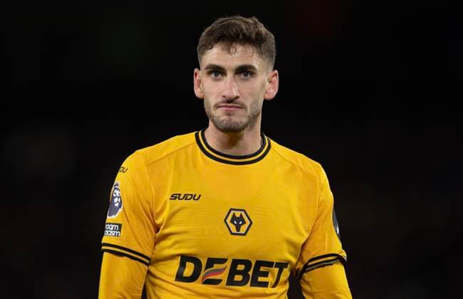 Wolverhampton Wanderers FC v Nottingham Forest FC - Premier League WOLVERHAMPTON, ENGLAND - JANUARY 6: Santiago Bueno of Wolverhampton Wanderers in action during the Premier League match between Wolverhampton Wanderers FC and Nottingham Forest FC at Molineux on January 6, 2025 in Wolverhampton, England. Santiago Bueno Wolverhampton Molineux England United Kingdom Copyright: xVisionhausx 776173073
