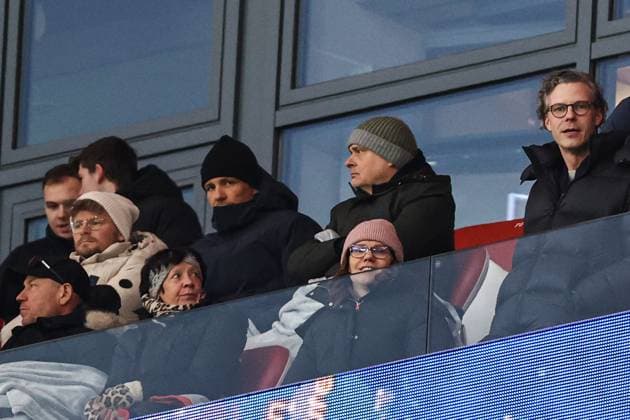 Managing Director Professional Football Clemens Fritz Werder Bremen and Managing Director Klaus Filbry Werder Bremen 1 Soccer Bundesliga Season 2024 2025 Point Match RB Leipzig vs Werder Bremen at the Red Bull Arena in Leipzig Soccer,Germany,Man,Men,12 01 2025