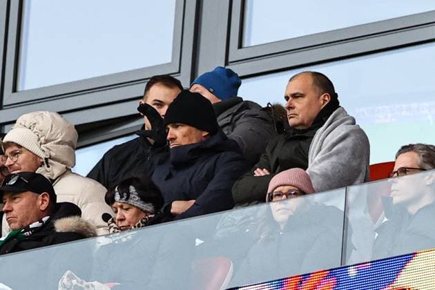 Managing Director Professional Football Clemens Fritz Werder Bremen and Managing Director Klaus Filbry Werder Bremen 1 Soccer Bundesliga Season 2024 2025 Point Match RB Leipzig vs Werder Bremen at the Red Bull Arena in Leipzig Soccer,Germany,Man,Men,12 01 2025