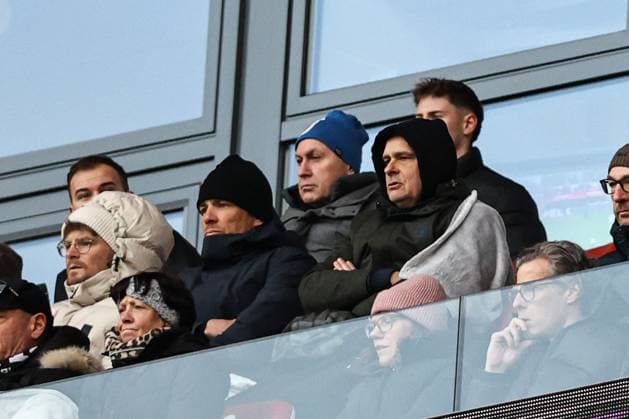 Managing Director Professional Football Clemens Fritz Werder Bremen and Managing Director Klaus Filbry Werder Bremen 1 Soccer Bundesliga Season 2024 2025 Point Match RB Leipzig vs Werder Bremen at the Red Bull Arena in Leipzig Soccer,Germany,Man,Men,12 01 2025