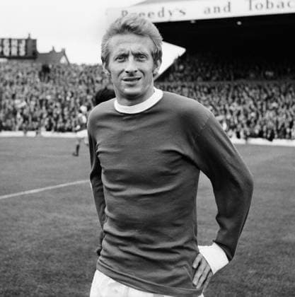 Football - 1968 1969 First Division - West Bromwich Albion 3 Manchester United, ManU 1 United s Denis Law at The Hawthorns. 