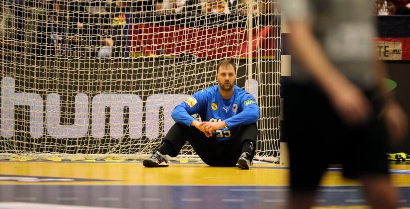 Photo skeptical face of goalkeeper Andreas Wolff Germany Handball WM 2025 , preliminary round in Herning Fri 17 01 2025 , 2 Matchday International , Group A Switzerland Germany 29 31