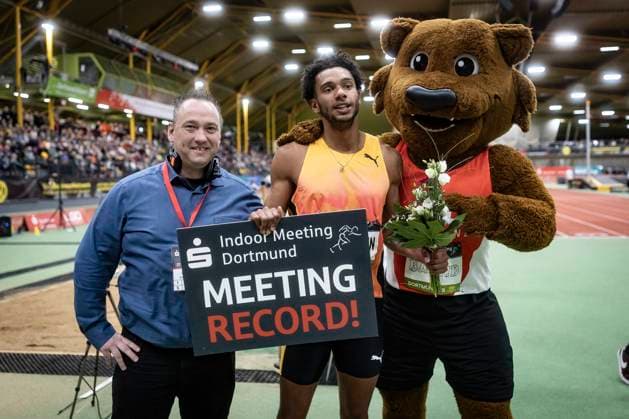 Indoor Meeting Dortmund Dortmund, 18 01 2025 Joshua Hartmann ASV Cologne runs 60m meeting record Indoor Meeting Dortmund as part of the World Athletics Indoor Tour Bronze in the Helmut Körnig Hall in Dortmund Germany on 18 01 2025 Copyright: xBEAUTIFULxSPORTS AxelxKohringx