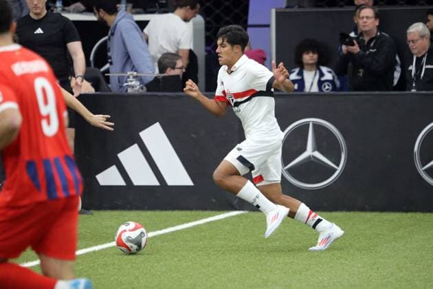 11 01 25 Mercedes Benz JuniorCup 2025 Germany, Sindelfingen, 11 01 2025, Football, Juniors, Mercedes Benz JuniorCup 2025 Nicolas Bosshardt FC Sao Paulo