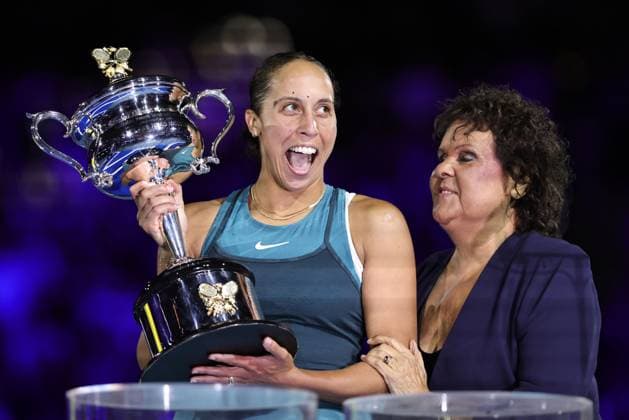 Madison Keys, USA, after final of 2025 Australian Open in Melbourne, 25 01 2025