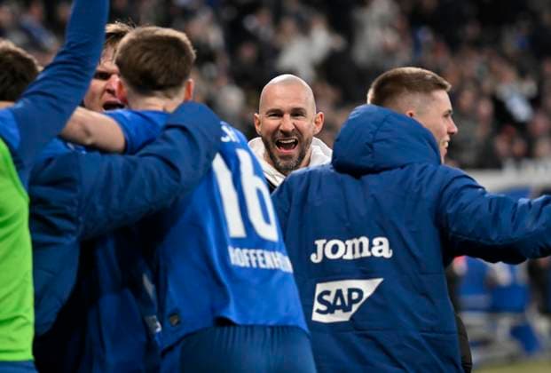 GOAL for 2 2 Adam Hlozek TSG 1899 Hoffenheim 23 not in picture Goal celebration Coach Christian Ilzer TSG 1899 Hoffenheim TSG 1899 Hoffenheim vs Eintracht Frankfurt SGE 26 01 2025 DFL REGULATIONS PROHIBIT ANY USE OF PHOTOGRAPHS AS IMAGE SEQUENCES AND OR QUASI VIDEO TSG 1899 Hoffenheim vs Eintracht Frankfurt SGE