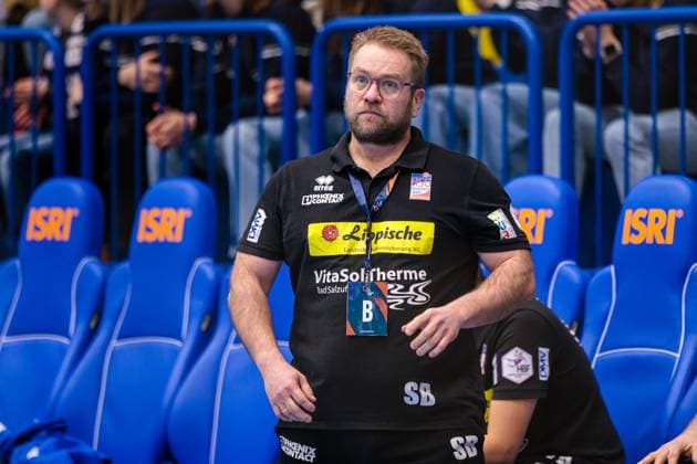 Steffen Birkner HSG Blomberg Lippe, Coach GER, HSG Blomberg Lippe GER vs KGHM MKS Zaglebie Lubin POL , Handball, EHF European League Women, Group Phase, 26 01 2025 GER, HSG Blomberg Lippe GER vs KGHM MKS Zaglebie Lubin POL , Handball, EHF European League Women, Group Phase, 26 01 2025 Blomberg Copyright: xEibner-Pressefoto JanxRollingerx EP_JSK