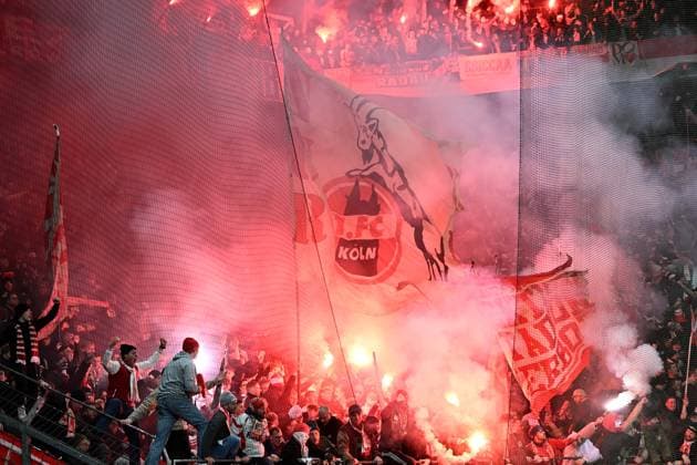 Fans Koeln supporters use pyrotechnics during the DFB Cup quarterfinals match between Bayer 04 Leverkusen and 1 FC Koeln at BayArena on February 05, 2025 in Leverkusen, Germany Photo by Ralf Treese DeFodi Images Fans Koeln supporters use pyrotechnics during the DFB Cup quarterfinals match between Bayer 04 Leverkusen and 1 FC Koeln at BayArena on February 5, 2025 in Leverkusen, Germany Photo by Ralf Treese DeFodi Images DFB DFL REGULATIONS PROHIBIT ANY USE OF PHOTOGRAPHS AS IMAGE SEQUENCES AND OR QUASI VIDEO Photo by Ralf Treese DeFodi Images Defodi 521 LEVKOE20250205 029 Defodi-521 DFB DFL REGULATIONS PROHIBIT ANY USE OF PHOTOGRAPHS AS IMAGE SEQUENCES AND OR QUASI-VIDEO.