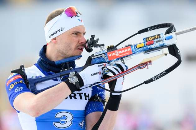 LENZERHEIDE 20250212 Frances Emilien Jacquelin in the mixed relay during the biathlon World Cup France took gold LENZERHEIDE SWITZERLAND x10060x  Copyright: xHenrikxMontgomery TTx SKIDSKYTTE VM 2025 MIXED STAFETT