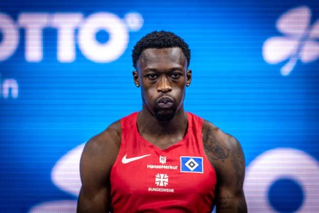 Athletics Berlin 14 02 2025 ISTAF Indoor Berlin 60m sprint Owen Ansah