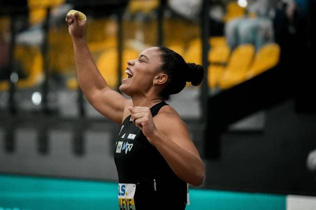 Ogunleye Yemisi MTG Mannheim, shot put women, 30 , GER, Leichtathletik, Athletics, German Indoor Championships, 21 02 2025, GER, Leichtathletik, Athletics, German Indoor Championships, 21 02 2025 Dortmund Copyright: xStefanxMayerx EP_SMR