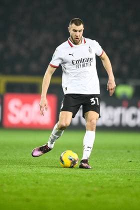 AC Milan s Strahinja Pavlovic during the Serie A soccer match between Torino and Milan at the Stadio Olimpico Grande Torino in Turin, north west Italy - Saturday, February 22, 2025. - Soccer.  Copyright: xAlbertoxGandolfo LaPressex