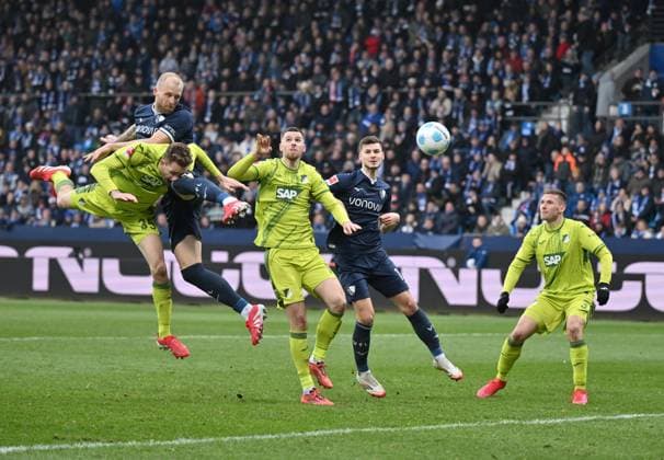 Arthur Chaves TSG Hoffenheim , Philipp Hofmann VfL Bochum , Anton Stach TSG Hoffenheim , Tom Krauß VfL Bochum , Pavel Kaderabek TSG Hoffenheim 01 03 2025, Soccer 1 Bundesliga, 24 Matchday, Season 2024 2025 VfL Bochum TSG Hoffenheim Bochum Vonovia Ruhrstadion Nordrhein Westfalen Germany Team2