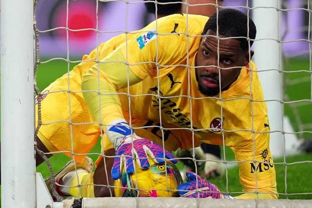 AC Milan s goalkeeper Mike Maignan during the Serie A soccer match between Atalanta and Ac Millan at the Gewiss Stadium in Bergamo , north Italy - Friday , December 6 , 2024. - Soccer .  Copyright: xSpada LaPressex