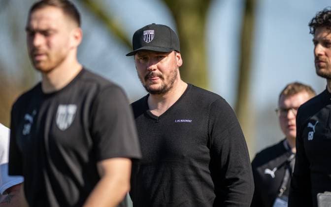 Soccer, Season 2024 2025, Regionalliga West, 08 03 2025, 25 Matchday, Men, 1 FC Bocholt white vs 1 FC Koeln U23 red Christopher schorch Interim coach, 1 FC Bocholt , Bocholt Stadion am Huenting Nordrhein Westfalen Germany 250308_fb_1fc-bocholt_1fc-koeln-u23_38775