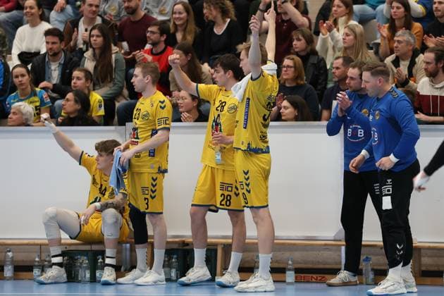 Freude freuen Jubel Jubel, Torjubel, jubelt über das Tor, celebrate the goal, celebration GER, HSG Konstanz vs HSC 2000 Coburg, Handball 2 Bundesliga, 22 Matchday, Season 2024 2025, 08 03 25 GER, HSG Konstanz vs HSC 2000 Coburg, Handball 2 Bundesliga, 22 Matchday, Season 2024 2025, 08 03 25 Konstanz Copyright: xEibner-Pressefoto KirstenxThiemannx