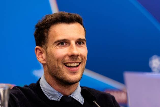 UEFA Champions League, Press conference FC Bayern Munich 10 03 2025 Leon Goretzka FC Bayern Munich, 8 smiles during the press conference UEFA Champions League round of 16 second leg, Press conference FC Bayern Munich before the match against FC Bayern Munich Leverkusen, BayArena on 10 03 2025 Copyright: xBEAUTIFULxSPORTS Wunderlx
