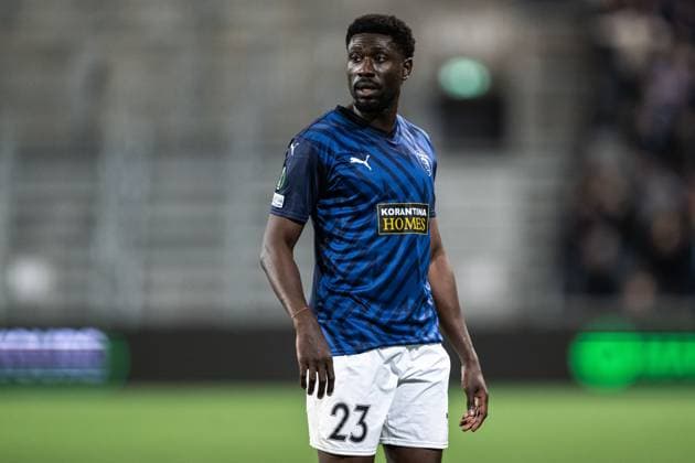 250313 Derrick Luckassen of Pafos during the UEFA Conference League football match between Djurgarden and Pafos on March 13, 2025 in Stockholm Photo Emma Wallskog BILDBYRAN COP 320 EW0506 fotboll football soccer fotball uefa conference league conference league djurgarden pafos bbeng paphos  Copyright: EMMAxWALLSKOG BB250313EW111