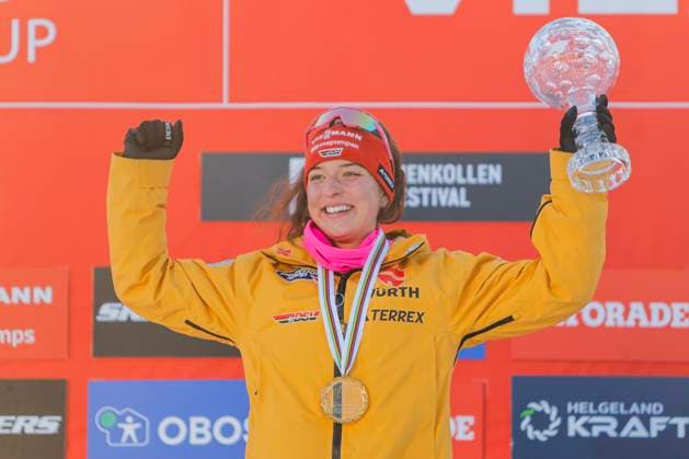 Combined, World Cup 2025 Oslo 20250316 Nathalie Armbruster from Germany takes 1st place, Ida Marie Hagen from Norway takes 2nd place and Gyda Westvold Hansen from Norway takes 3rd place in the World Cup combined in Holmenkollen Photo Christoffer Andersen NTB Oslo Norway EDITORIAL USE ONLY RESTRICTED USE FOR BETTING COMPANIES  Copyright: xChristofferxAndersenx xNTBx
