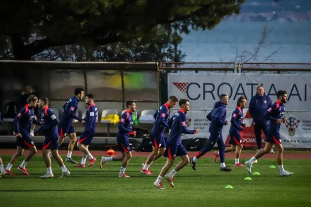 Training session of Croatian National Football Team Training session of Croatian National Football Team at Poljud Stadium on March 17, 2025 in Split, Croatia. Croatia will play UEFA League of Nations match against France on March 20.  ZvonimirxBarisin PIXSELL